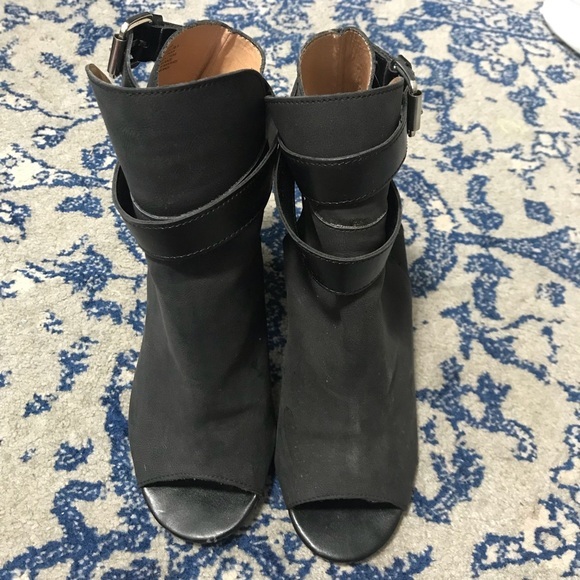 Peep Toe Black Booties - Picture 5 of 8